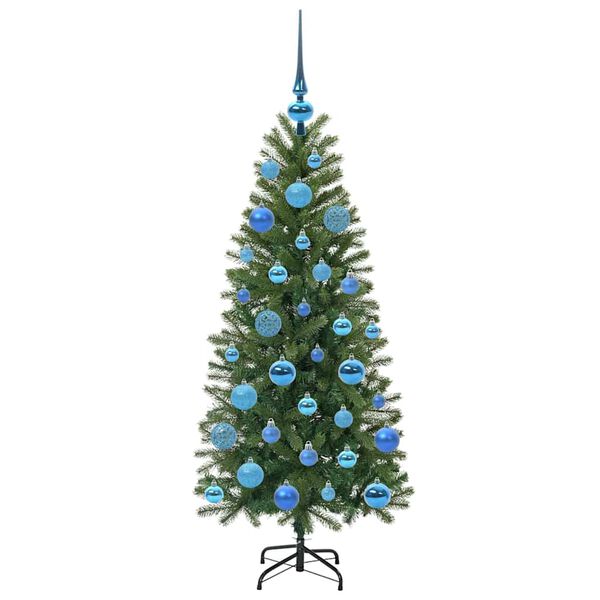 vidaXL Artificial Christmas Tree with 150 LEDs Green 120 cm PE and PVC