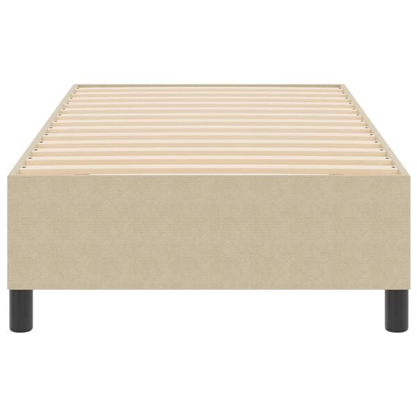 vidaXL Platform Bed Frame Grey Green 80 x 200 cm Fabric