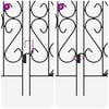 vidaXL Garden Fence Trellis Black 308.5 x 54.5 x 0.3 cm