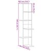 vidaXL Wall Corner Shelf Old Wood 36.5x36.5x140 cm Engineered Wood