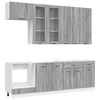 vidaXL Kitchen Unit LYON 8 pcs Grey Sonoma Engineered Wood