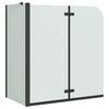 vidaXL Bath Shower Screen Black 120 x 68 x 130 cm