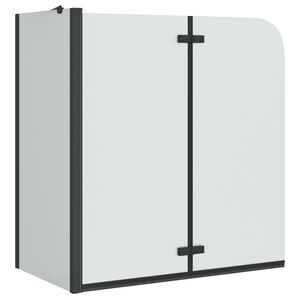 vidaXL Bath Shower Screen Black 120 x 68 x 130 cm