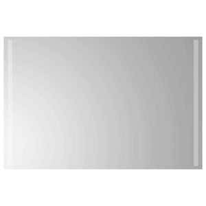 vidaXL LED Bathroom Mirror Transparent 90 x 60 cm Tempered Glass