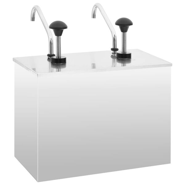 vidaXL Sauce Dispenser Stainless Steel 2 x 3.5 L