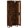 vidaXL Highboard Smoked Oak 69.5x34x180 cm Engineered Wood