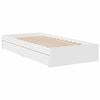 vidaXL Bed Frame with Drawers without Mattress White 90x190 cm Single