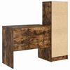 vidaXL Desk with Drawer 2 pcs Smoked Oak