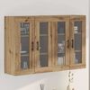 vidaXL Wall Mounted Cabinets 2 pcs Artisan oak and Black