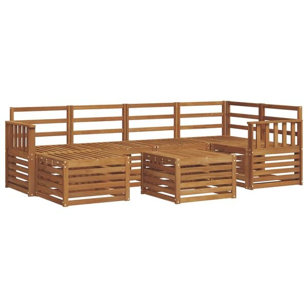 vidaXL Sofa Sets Natural Solid Acacia Wood