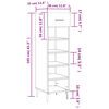 vidaXL Shoe Cabinet White 30x35x105 cm Engineered Wood