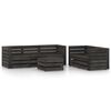 vidaXL 6 Piece Garden Lounge Set Grey Impregnated Pinewood