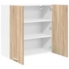 vidaXL Hanging Cabinet Sonoma Oak 80 x 31 x 80 cm Engineered Wood