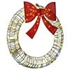 vidaXL Wreath with 80 LEDs Warm white 90 cm Rattan