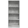 vidaXL Bookcase Concrete Grey 60x24x143 cm Engineered Wood