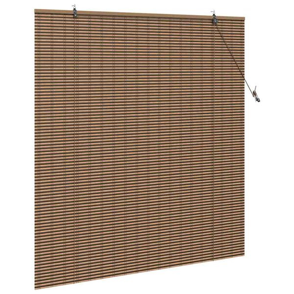 vidaXL Roller Blind with Curtains Manual Brown 140 x 160 cm Bamboo