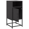 vidaXL Bedside Cabinet Black 36x39x78 cm Steel