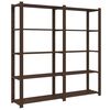 vidaXL 5-Tier Storage Rack Brown 170x38x170 cm Solid Wood Pine