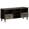 vidaXL TV Cabinet Black 100x33x46 cm Solid Wood Mango