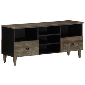 vidaXL TV Cabinet Black 100x33x46 cm Solid Wood Mango