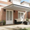 vidaXL Retractable Awning Anthracite and White 5x3 m Fabric&Aluminium