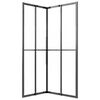 vidaXL Shower Cabin Half Frosted ESG 80x70x180 cm Black