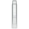 vidaXL Arched Gabion Baskets 2 pcs 400x50x220/240 cm Galvanised Iron