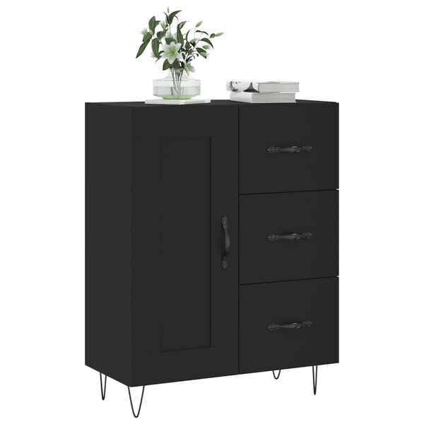 vidaXL Sideboard Black 69.5x34x90 cm Engineered Wood