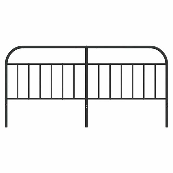vidaXL Metal Replace Headboard Black 193 cm