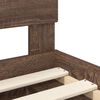 vidaXL Bed Frame with Headboard Brown Oak 100 x 200 cm Engineered wood