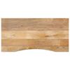 vidaXL Desk Top with Curve 140x60x2,5 cm Solid Wood Rough Mango