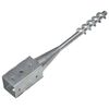 vidaXL Ground Spikes 6 pcs Silver 7x7x56 cm Galvanised Steel