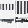 vidaXL Manual Retractable Awning with LEDs Anthracite&White 500x300 cm