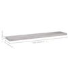 vidaXL Floating Wall Shelf Concrete Grey 120x23.5x3.8 cm MDF