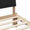 vidaXL Bed frame Brown and black 75 x 190 cm Solid pine wood