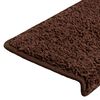 vidaXL Stair Mats 20 pcs 65x21x4 cm Brown Rectangular Edge
