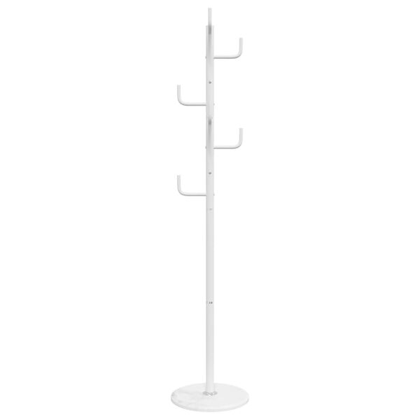 vidaXL Coat Stand White 183 cm Powder-coated Iron