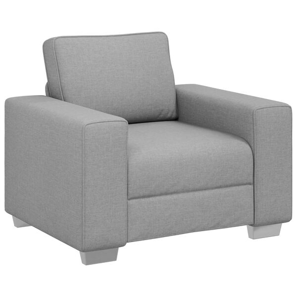 vidaXL Sofa 3 pcs Cloud Grey Fabric