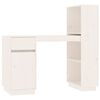 vidaXL Desk White 110x53x117 cm Solid Wood Pine