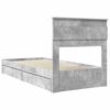 vidaXL Storage Bed Concrete Grey 90 x 200 cm Engineered Wood
