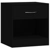 vidaXL Bedside Cabinets 2 pcs with Drawer Black