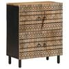 vidaXL Sideboard 60x33,5x75 cm Solid Rough Wood Mango