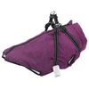 vidaXL Dog Coat with Harness Purple L52 Fleece and Polyester