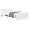 vidaXL Bed Frame without Mattress White 90x200 cm Engineered Wood