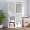vidaXL Dressing Cabinet High Gloss White 80x40x65 cm Engineered Wood