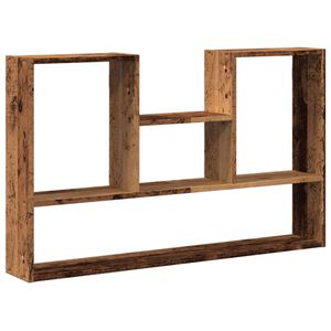 vidaXL Wall Shelf Old Wood 99x15x60 cm Engineered Wood