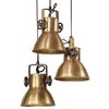 vidaXL Hanging Lamp 25 W Antique Brass 30x30x100 cm E27