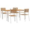 vidaXL Garden Dining Set 5 pcs Brown Solid Acacia Wood