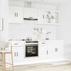 vidaXL 8 Piece Kitchen Cabinet Set Lucca High Gloss White Engineered Wood