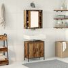 vidaXL Bathroom Furniture Set with Shelf 2 pcs Brown Engineered wood